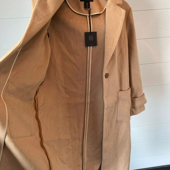 House of Harlow 1960 Camel Wool Blend Coat Size Medium NWT - Picture 12 of 13